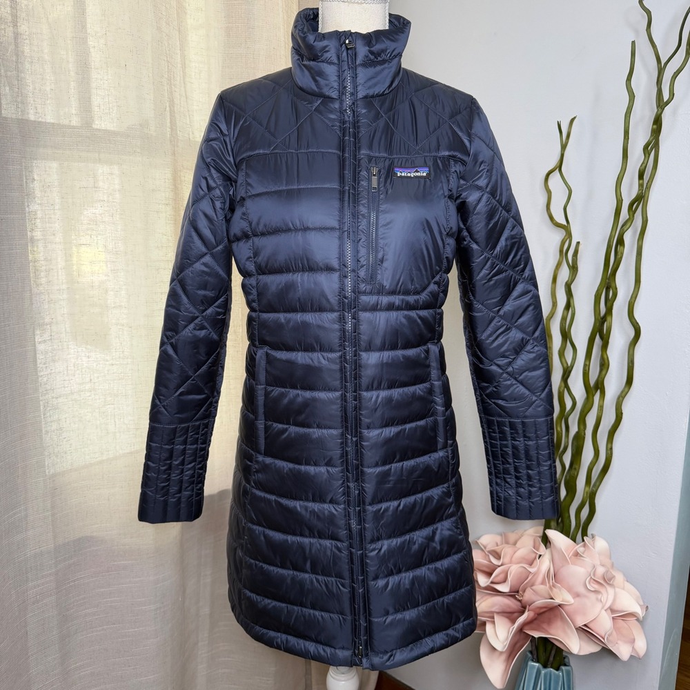 Patagonia Radalie Parka Quilted Insulated Jacket Navy Blue Women's Size Small